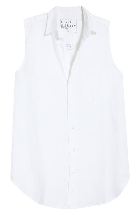Finley Sleeveless Linen Button-Up Shirt