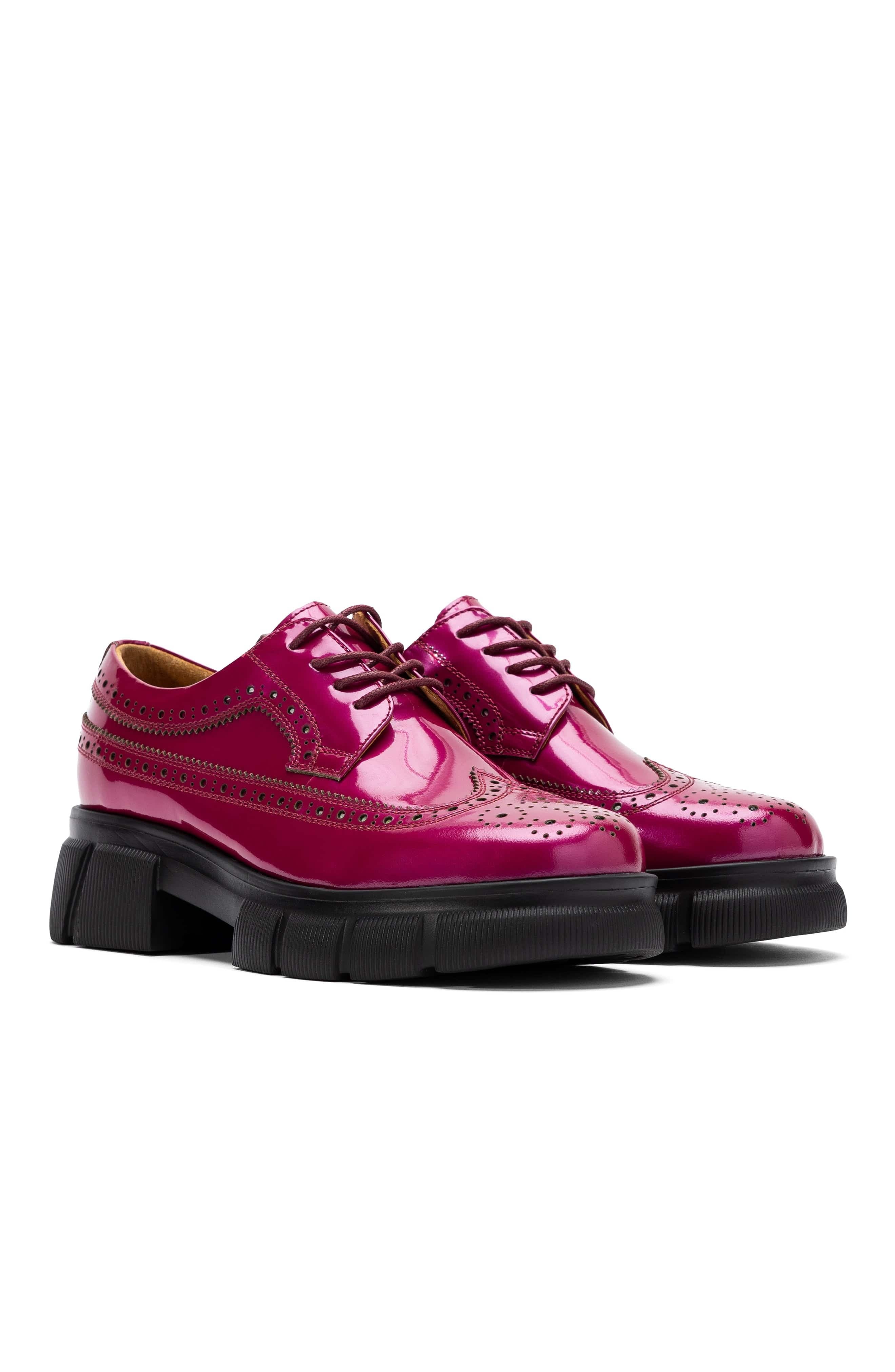 Ms. Alexander Leather Lug Wingtip Derby, Alternate, color, Magenta