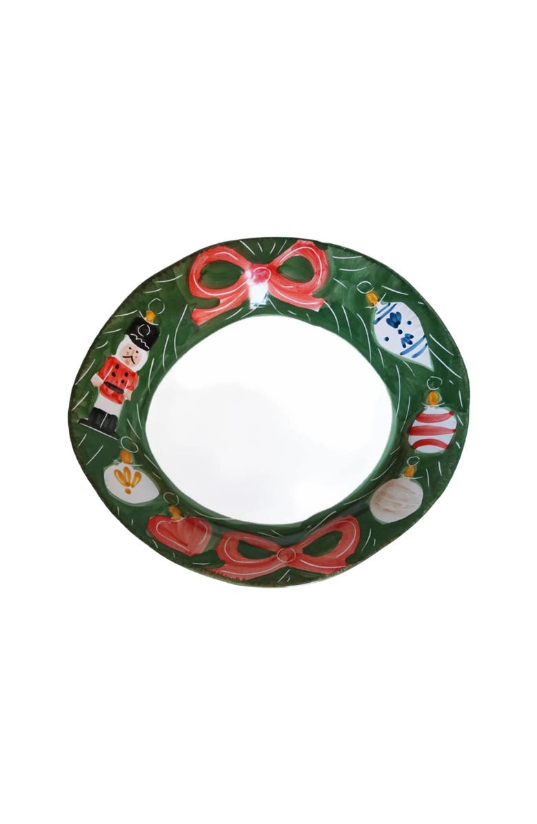 LA GABBIANELLA Christmas Serving Platter, Round, Main, color, White