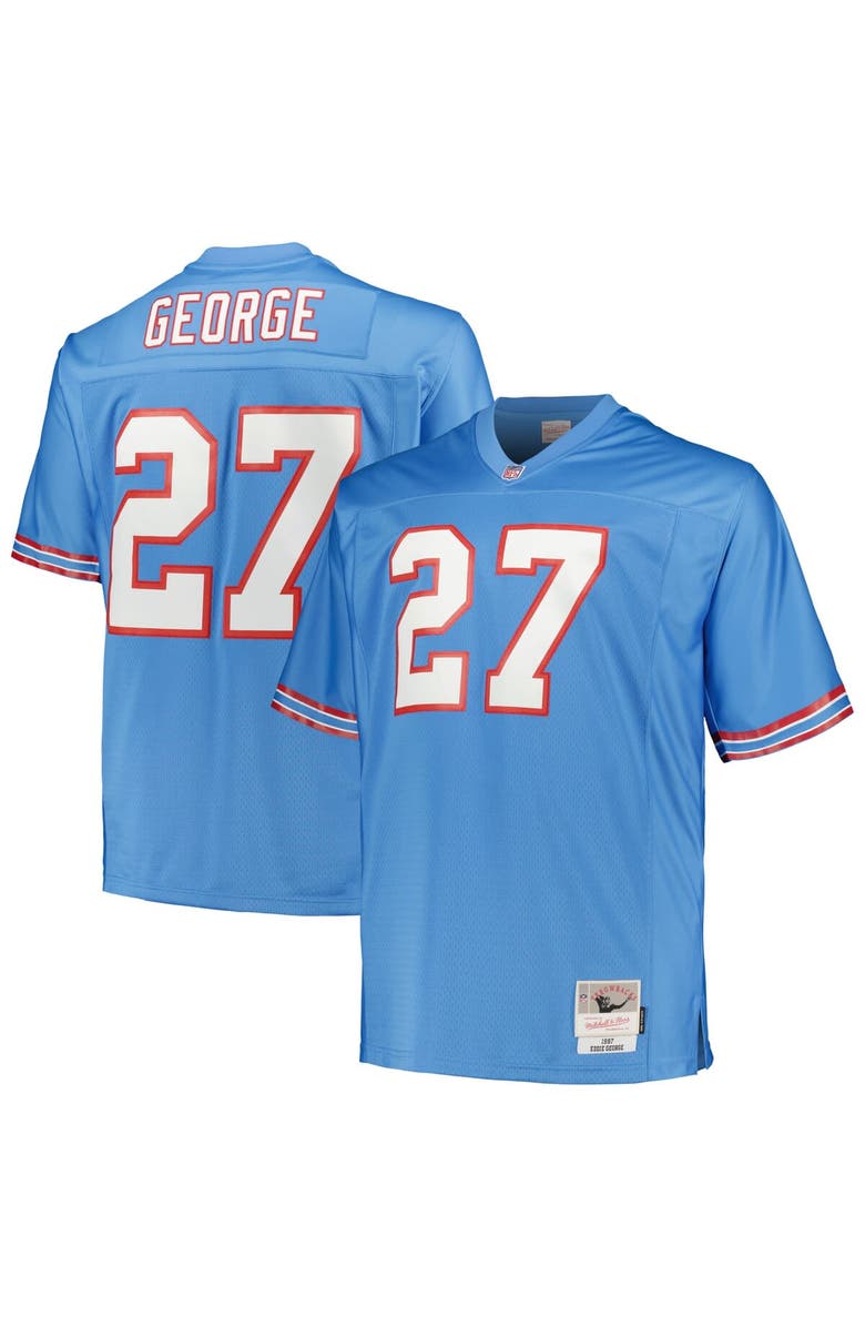 Mitchell & Ness Men's Mitchell & Ness Eddie George Light Blue Houston Oilers Big & Tall 1997 Legacy Retired Player Jersey, Alternate, color, 