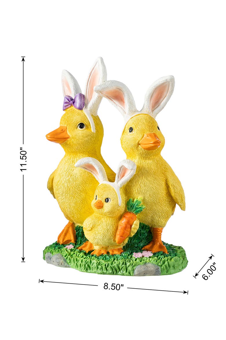 Easter Resin Duck Family Table Decor, Alternate, color, Yellow