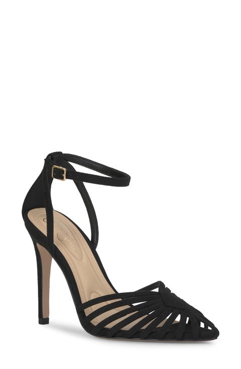 Paveri Ankle Strap Pointed Toe Pump