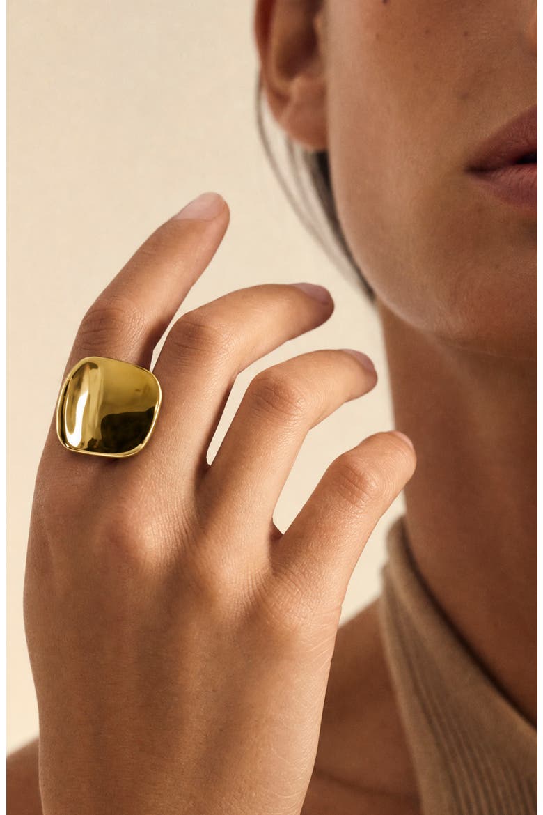 Concave Statement Ring, Alternate, color, GOLD
