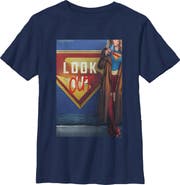 Supergirl Boy's Supergirl Official Look Out Poster Graphic T-Shirt