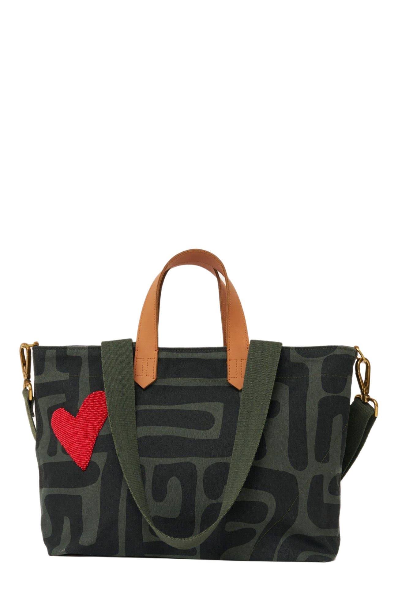 Ubuntu Life Commuter Bag - with Red Beaded Heart, Alternate, color, 