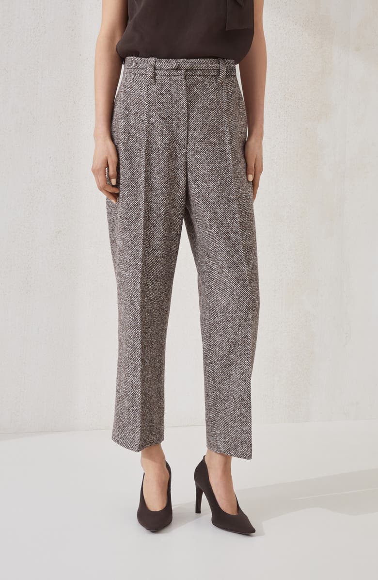 Brunello Cucinelli Straight Crop trousers, Alternate, color, Brown