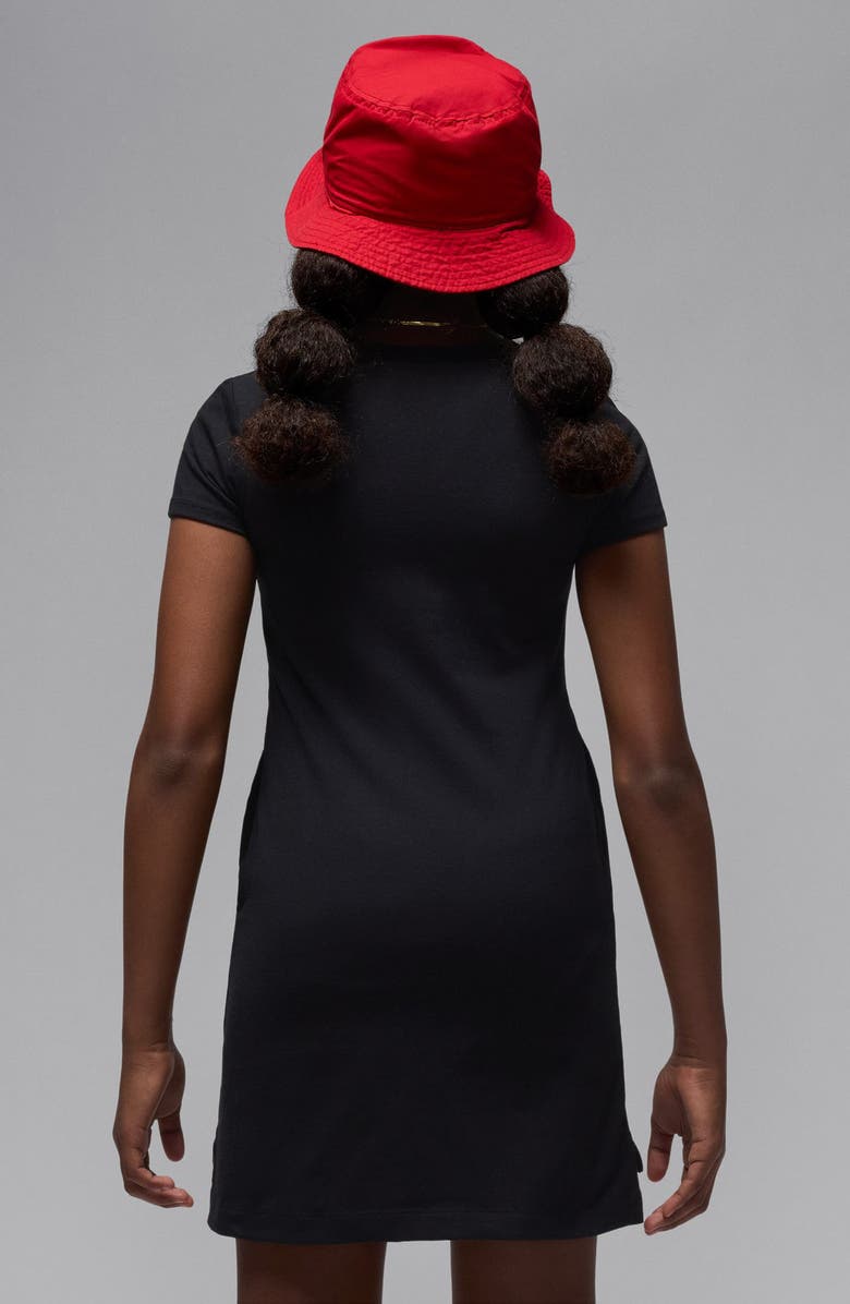 Jordan Kids' Stretch Cotton Blend T-Shirt Dress, Alternate, color, Black