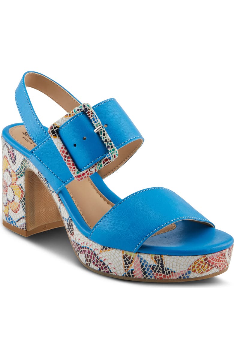 Spring Step Azucar Slingback Sandal, Main, color, Royal Blue Multi