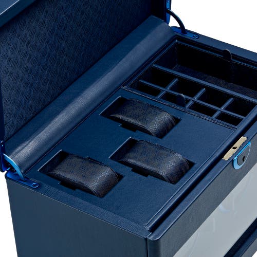 Wolf Earth Double Watch Winder In Midnight Blue