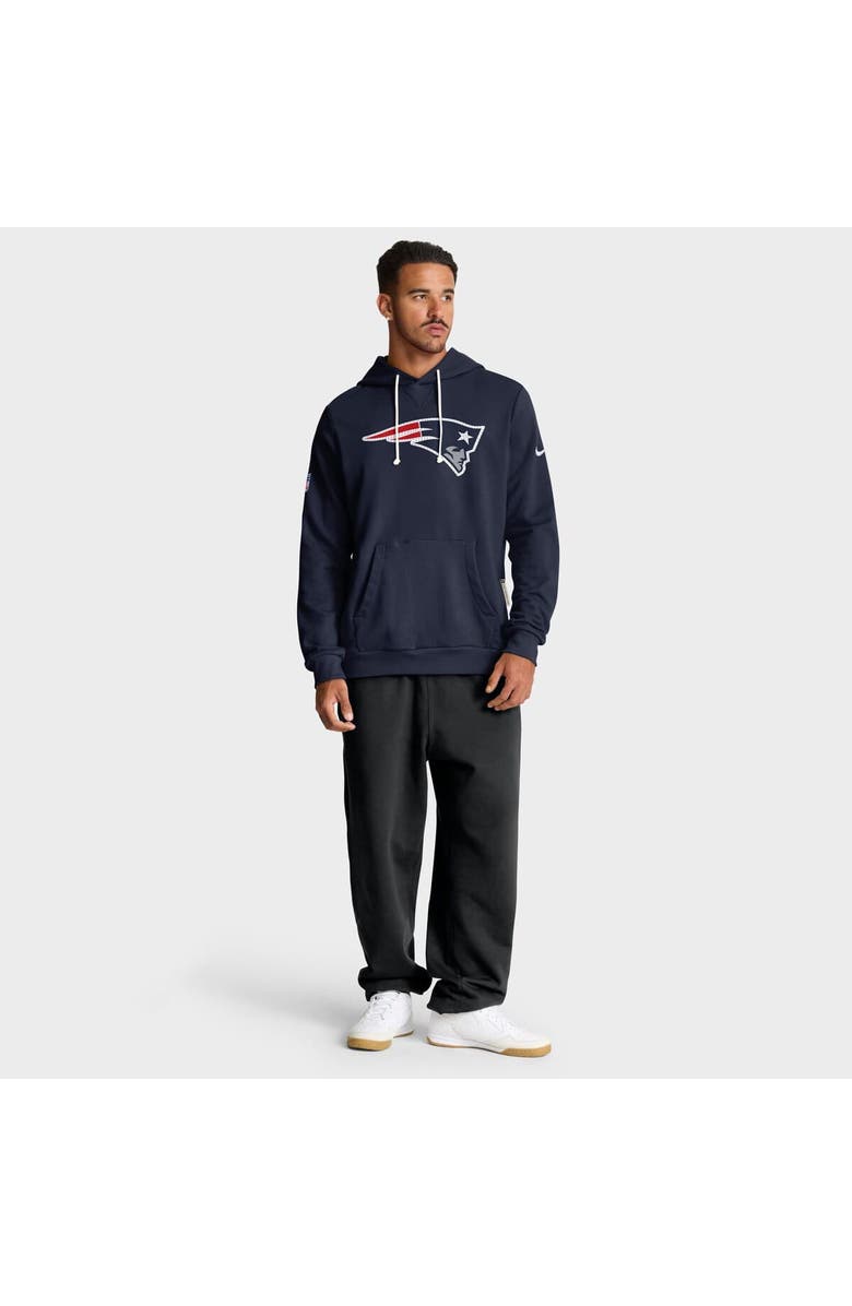 Nike Men's Nike Navy New England Patriots Sideline Initial Home Performance Pullover Hoodie, Alternate, color, Navy