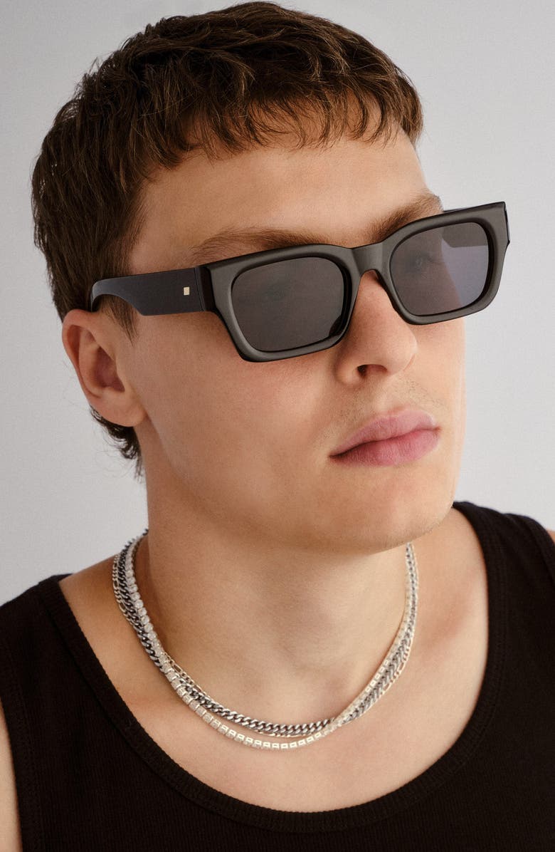 Le Specs Shmood 52mm Rectangular Sunglasses, Alternate, color, Black