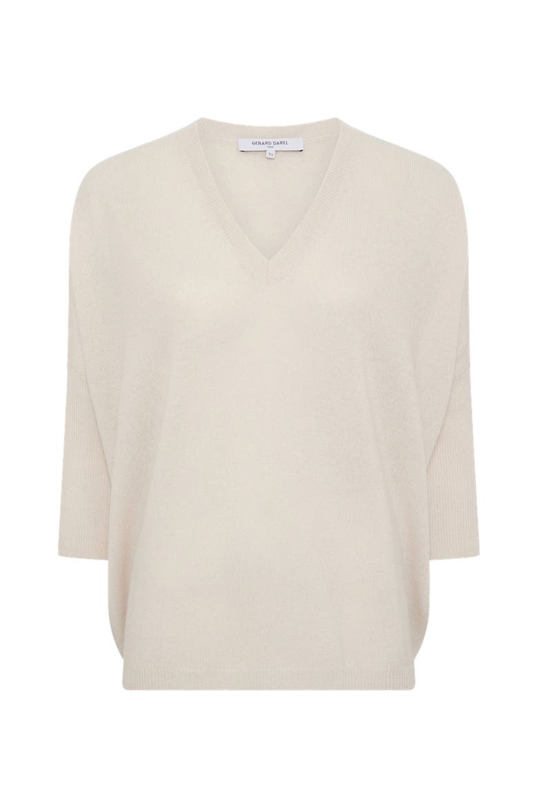 Lenae V-Neck Loose Fit Jumper, Alternate, color, Ecru