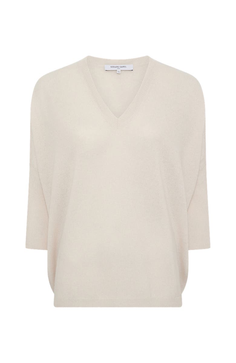 GERARD DAREL Lenae V-Neck Loose Fit Jumper, Alternate, color, Ecru