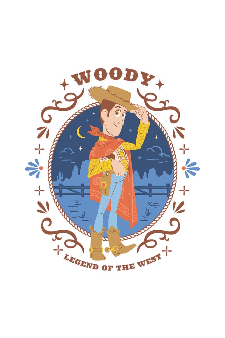 Junior's Toy Story 5 Legend Of The West  Graphic T-Shirt, Alternate, color, White
