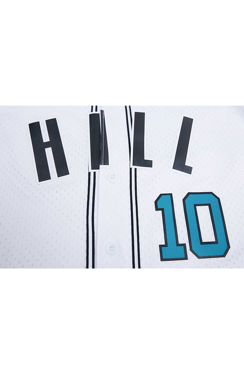 PRO STANDARD Men's Pro Standard Tyreek Hill White Miami Dolphins Mesh Baseball Button-Up T-Shirt, Alternate, color, White