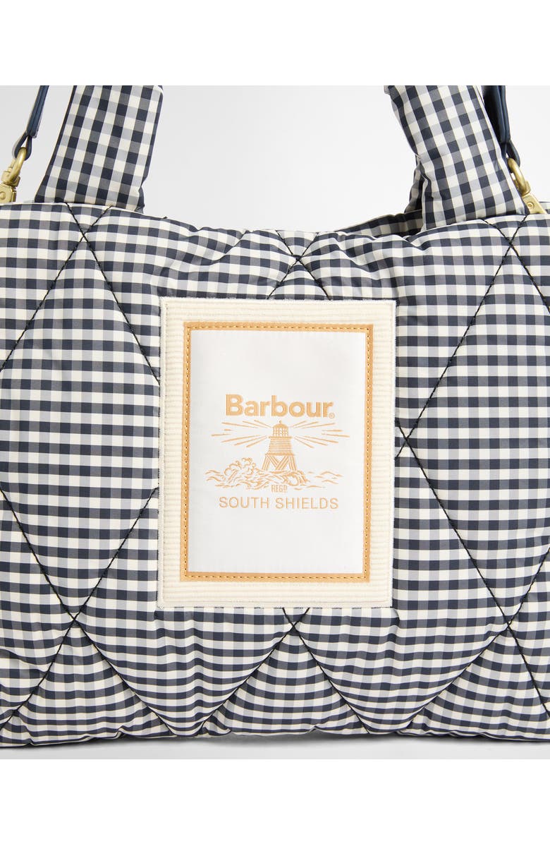Barbour Mini Riah Gingham Diamond Quilted Tote, Alternate, color, Gingham Check