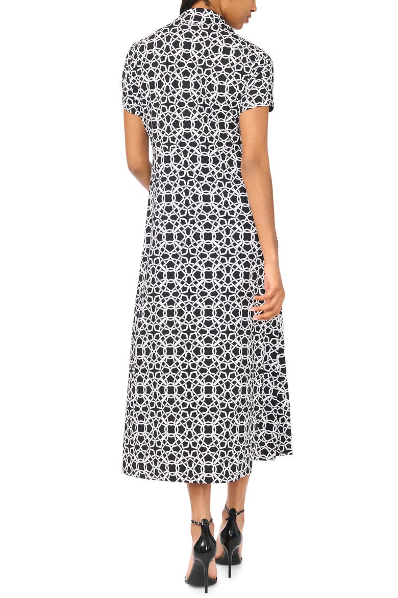 Collared V-Neck Maxi Dress, Alternate, color, RICH BLACK