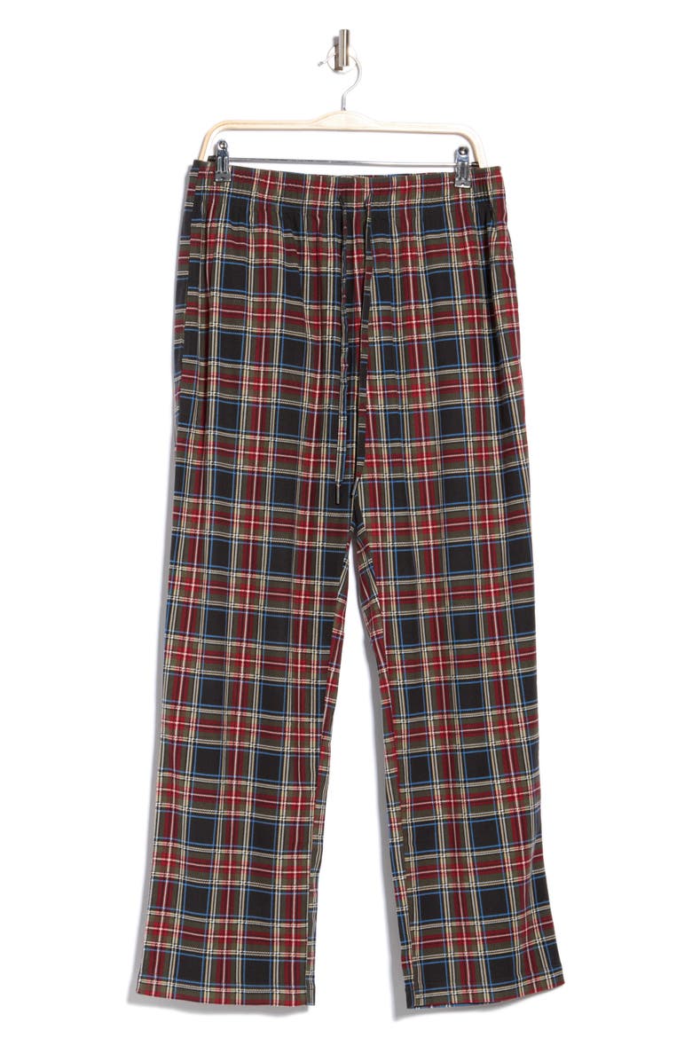 Pathfinder Brushed Flannel Lounge Pants, Main, color, BLACK TARTAN PLAID