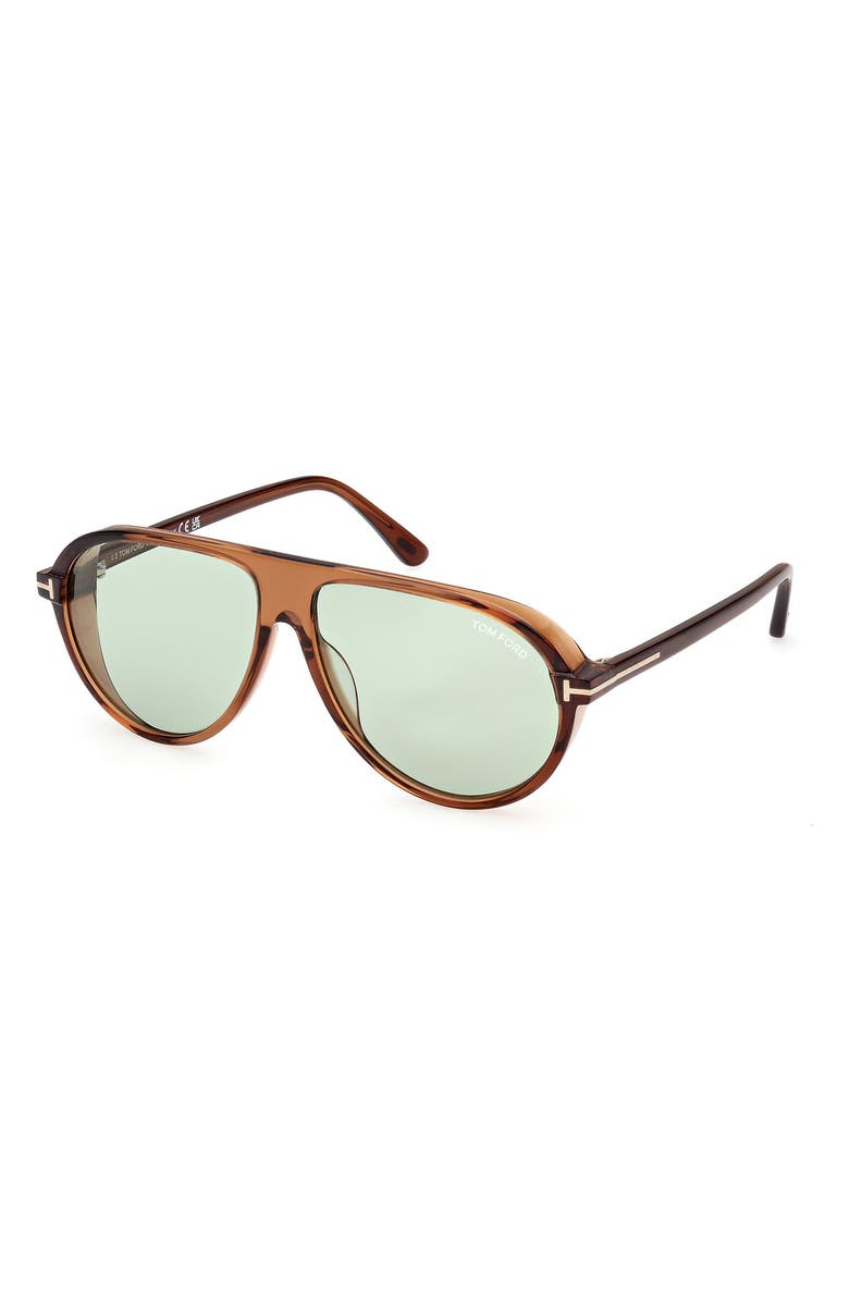 TOM FORD 60mm Pilot Sunglasses, Alternate, color, 