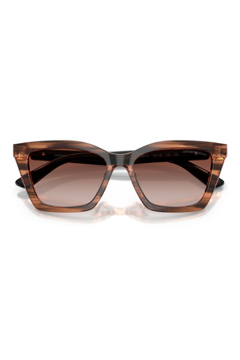 54mm Butterfly Sunglasses, Alternate, color, STRIPED BROWN / GRADIENT BROWN