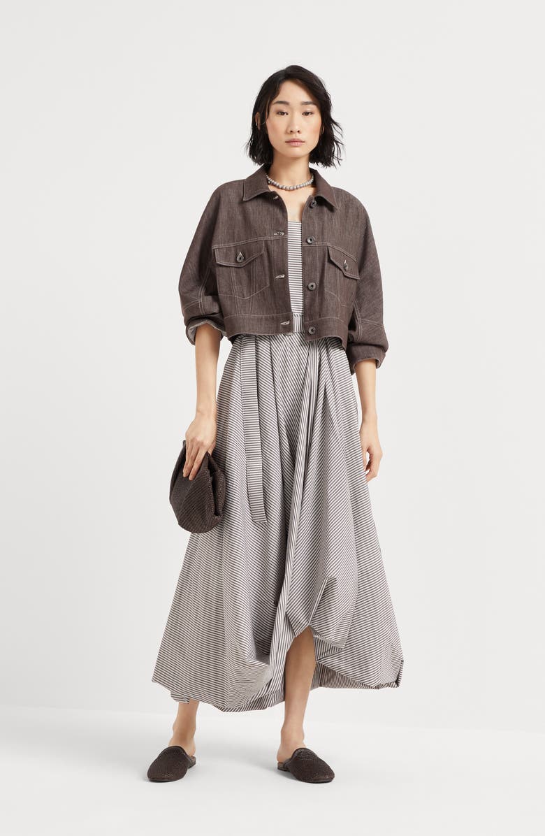 Brunello Cucinelli Bubble Hem dress, Alternate, color, 