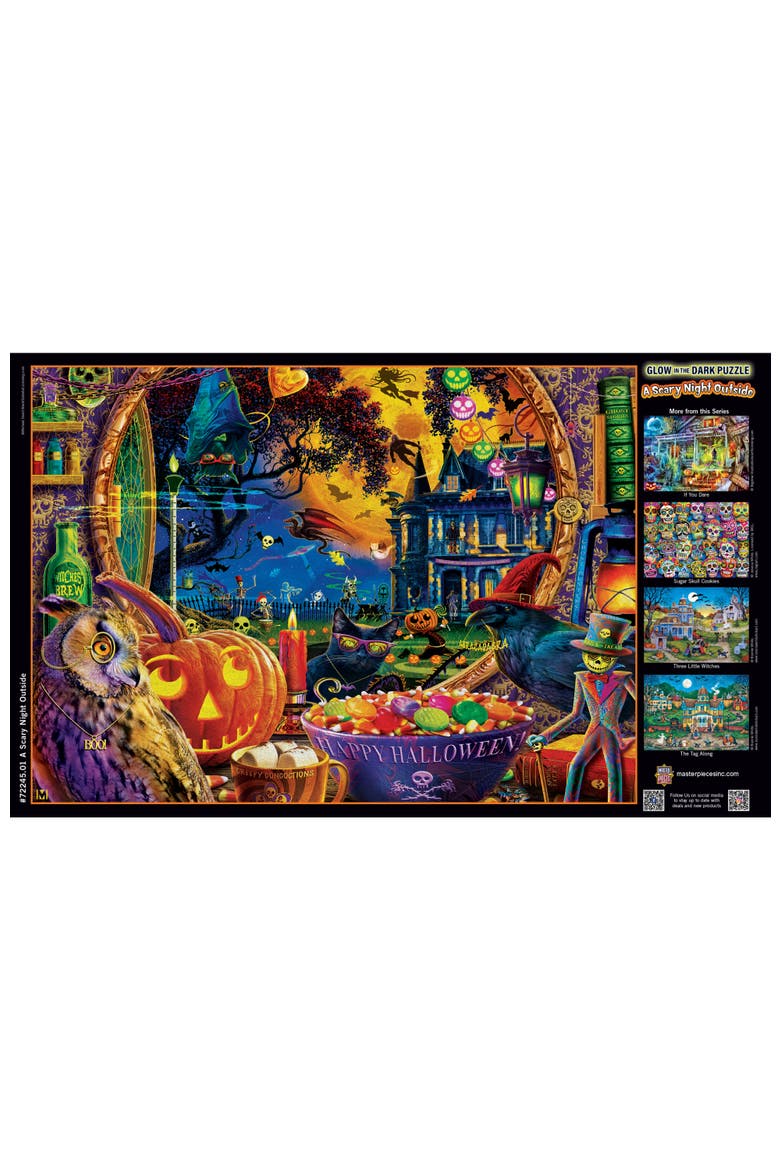 Scary Night Outside 1000pc Glow Puzzle, Alternate, color, Multicolor