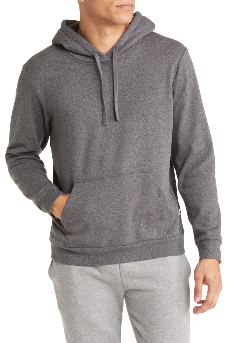 Dax Stretch Fleece Hoodie, Main, color, CHARCOAL HEATHER