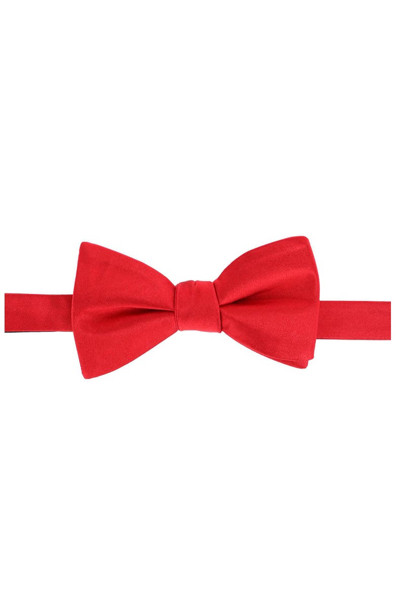 Sutton Solid Silk Bow Tie, Main, color, RED