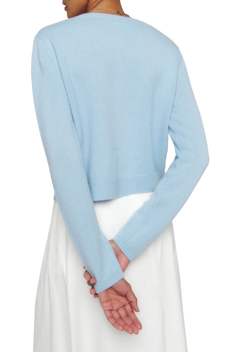 Clara Cashmere Crew Cardigan, Alternate, color, BAYOU