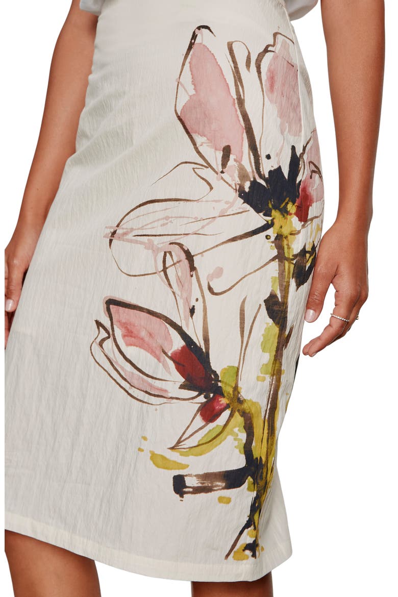 Spring Fleur Pencil Skirt, Alternate, color, FLEUR WHITE