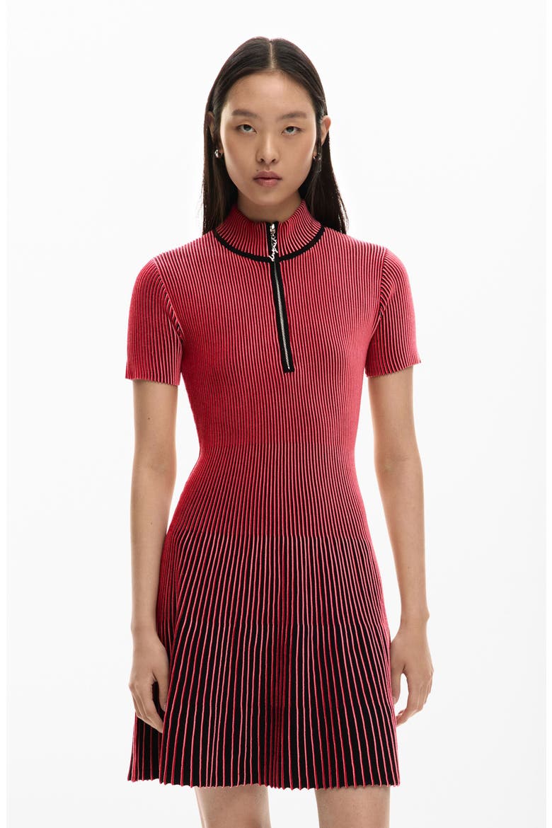 Stripe Minidress, Alternate, color, RED