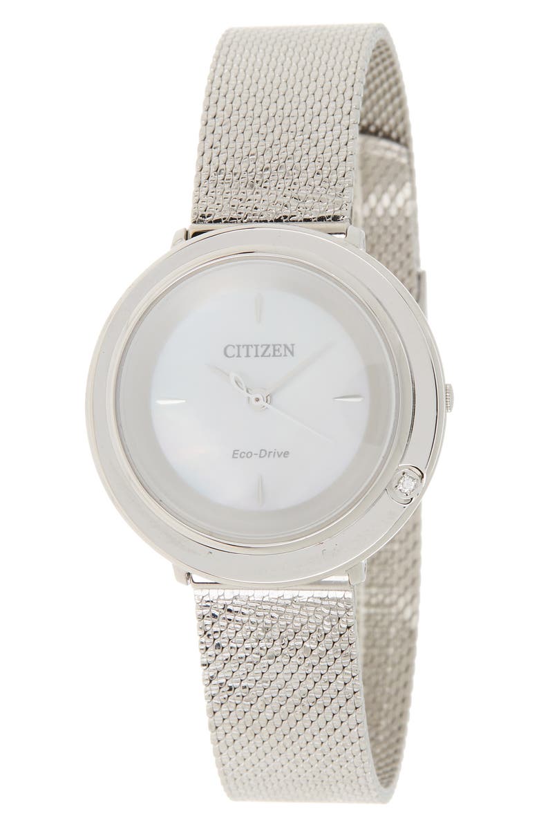 Citizen Women's Eco-Drive L Ambiluna Stainless Steel Bracelet Watch, 32mm, Main, color, 