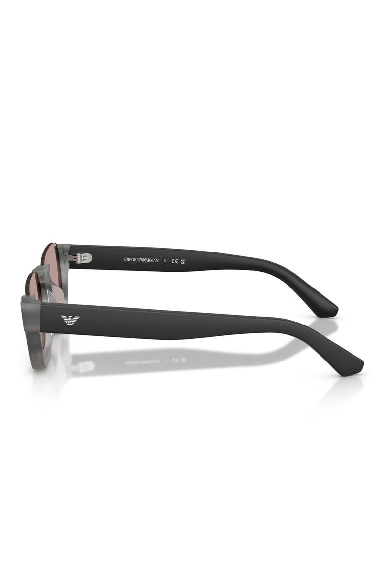 58mm Rectangle Sunglasses, Alternate, color, HAVANA GREY / PURPLE BROWN
