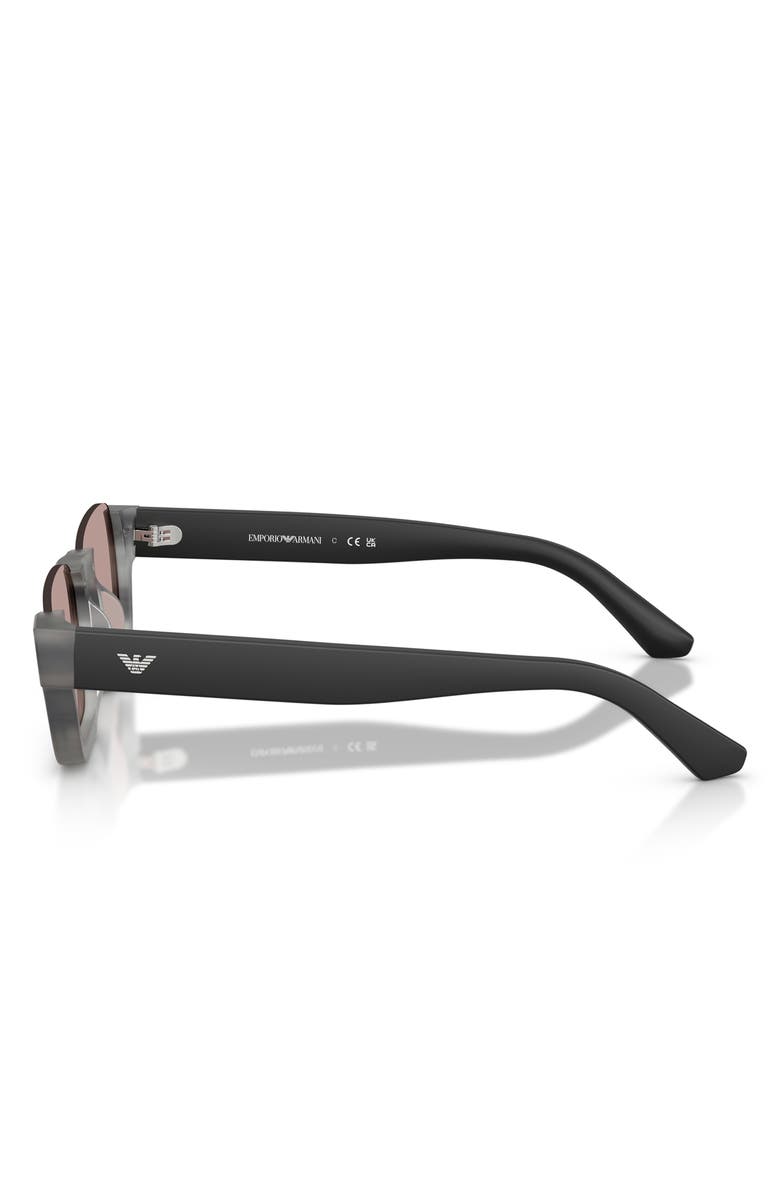 Emporio Armani 58mm Rectangle Sunglasses, Alternate, color, Havana Grey / Purple Brown