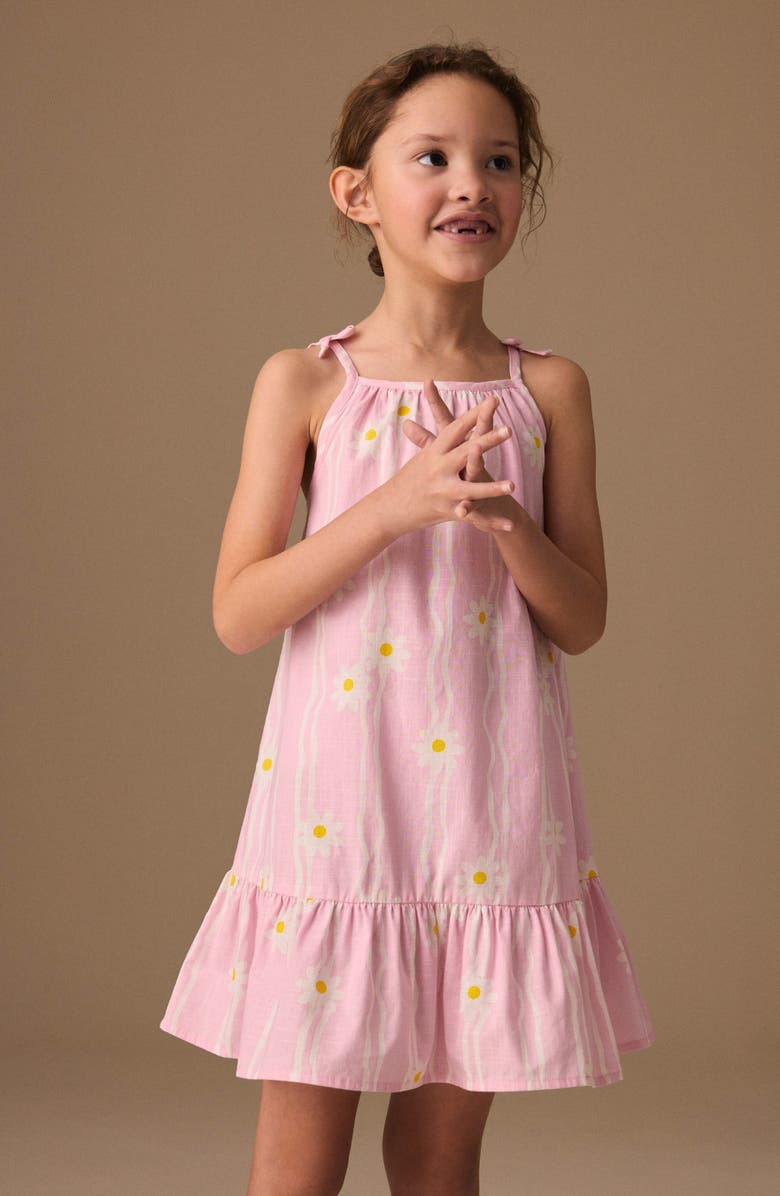 NEXT Kids' Floral Print Cotton Sundress, Alternate, color, Pink