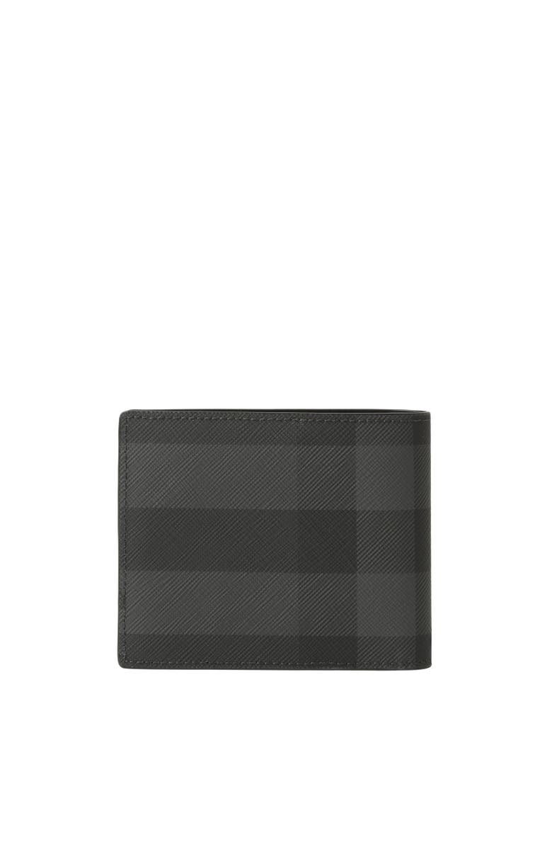 Burberry Check Slim Bifold Wallet, Alternate, color, Charcoal
