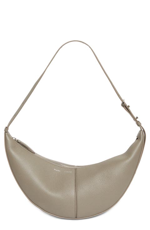 Slide Pebbled Leather Shoulder Bag