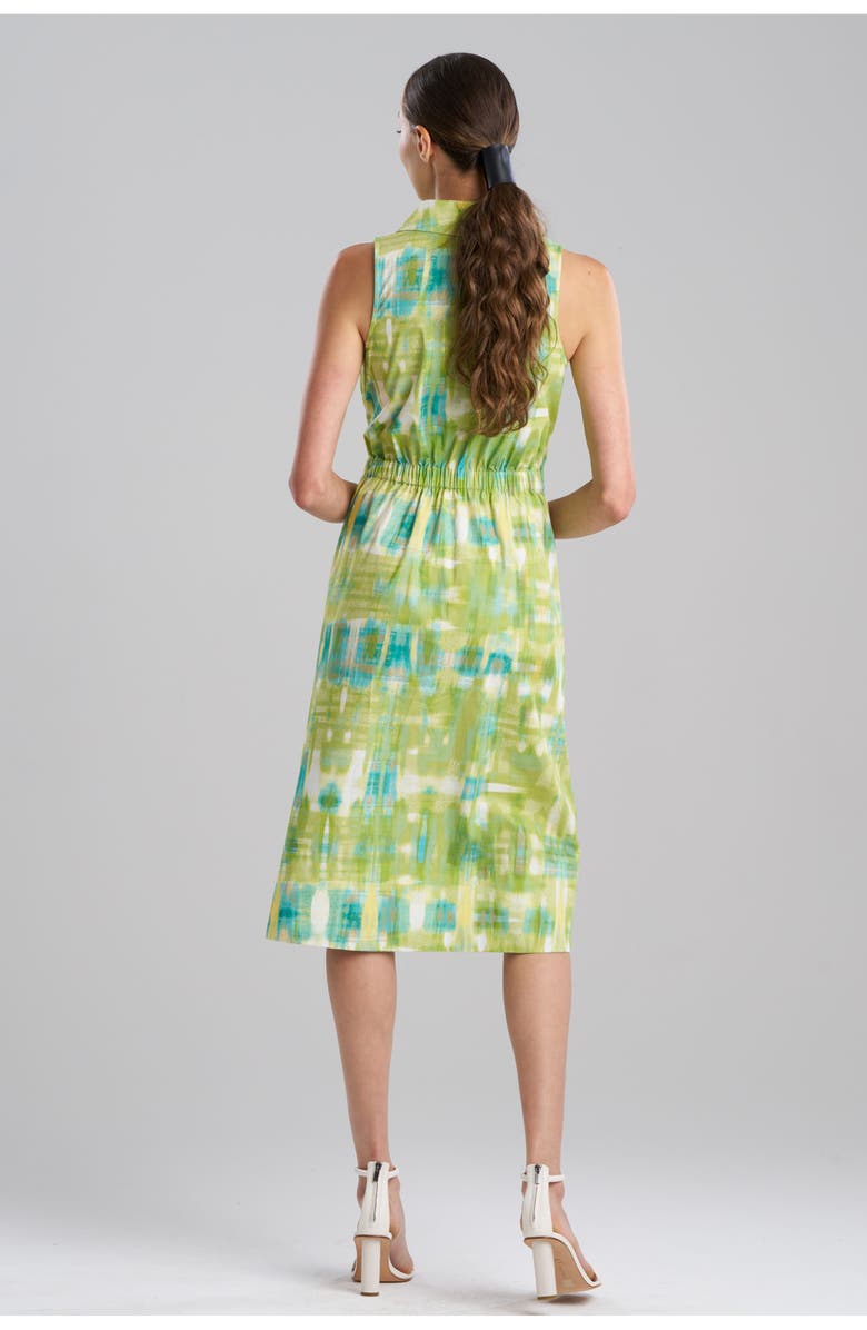 Natori PLAIDS Halter Button Down Dress, Alternate, color, Palm