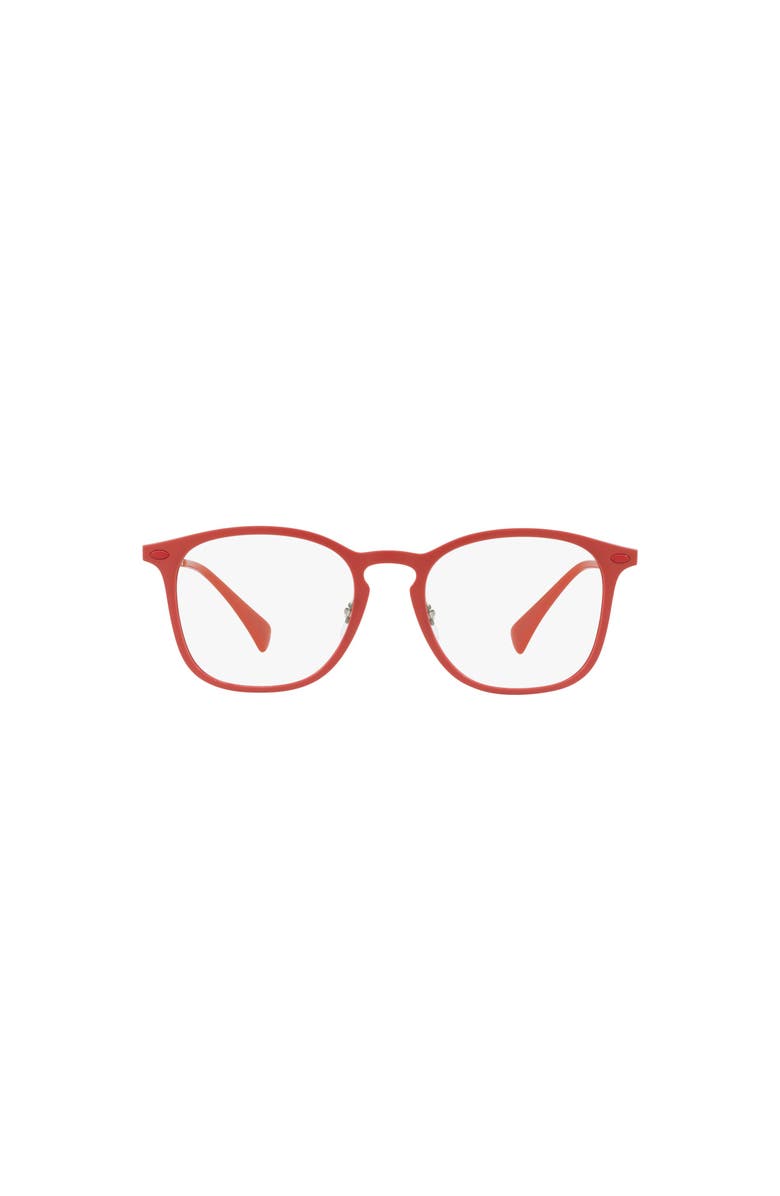 Ray-Ban 50mm Square optical glasses, Alternate, color, Red