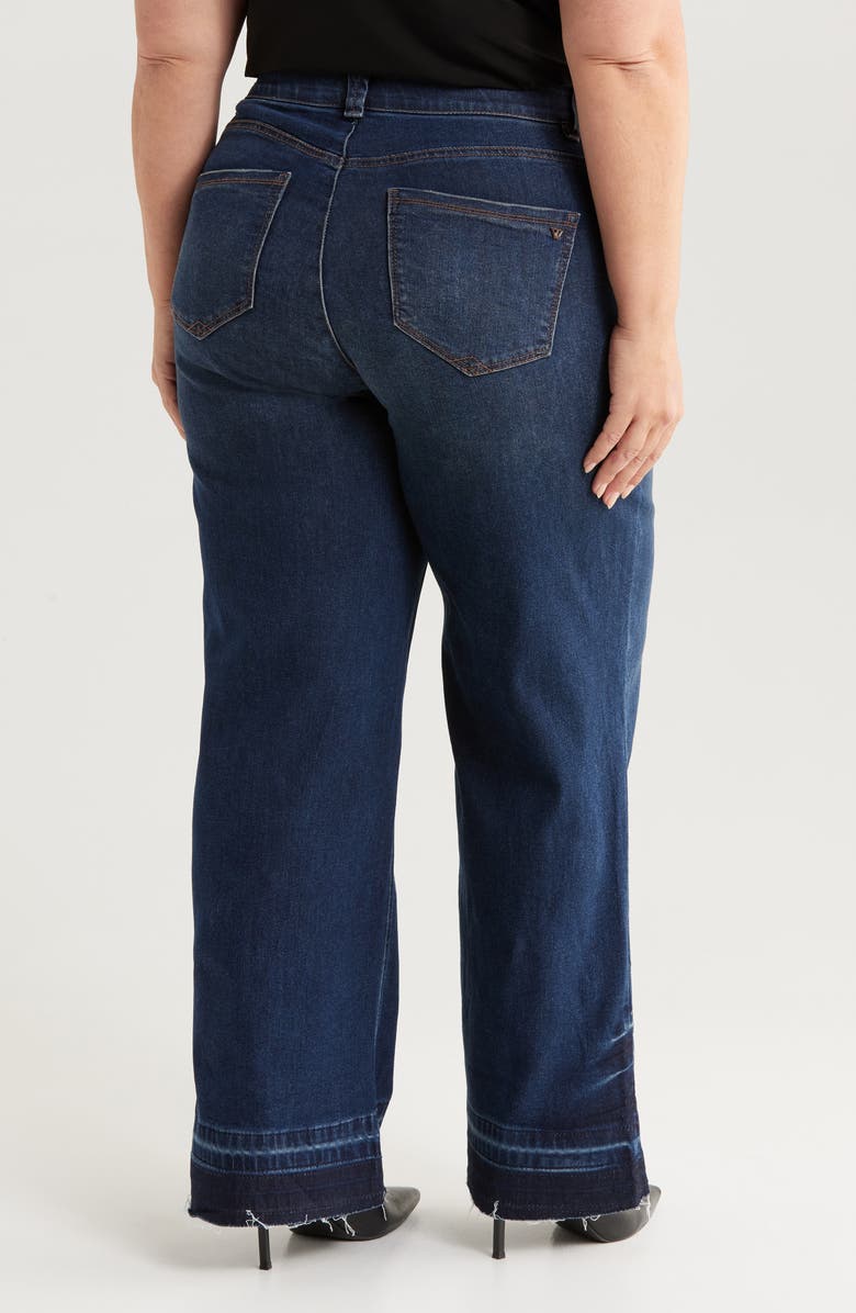 Wit & Wisdom Sam 'Ab'Solution Release Hem High Waist Wide Leg Jeans, Alternate, color, Indigo Artisanal