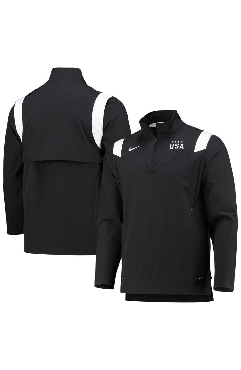 Nike Men's Nike Black Team USA On-Field Quarter-Zip Jacket, Alternate, color, 