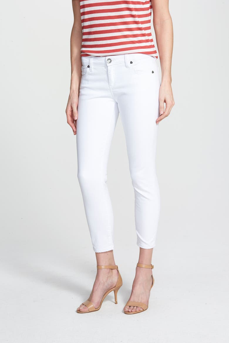 Crop Skinny Jeans, Alternate, color, WHITE