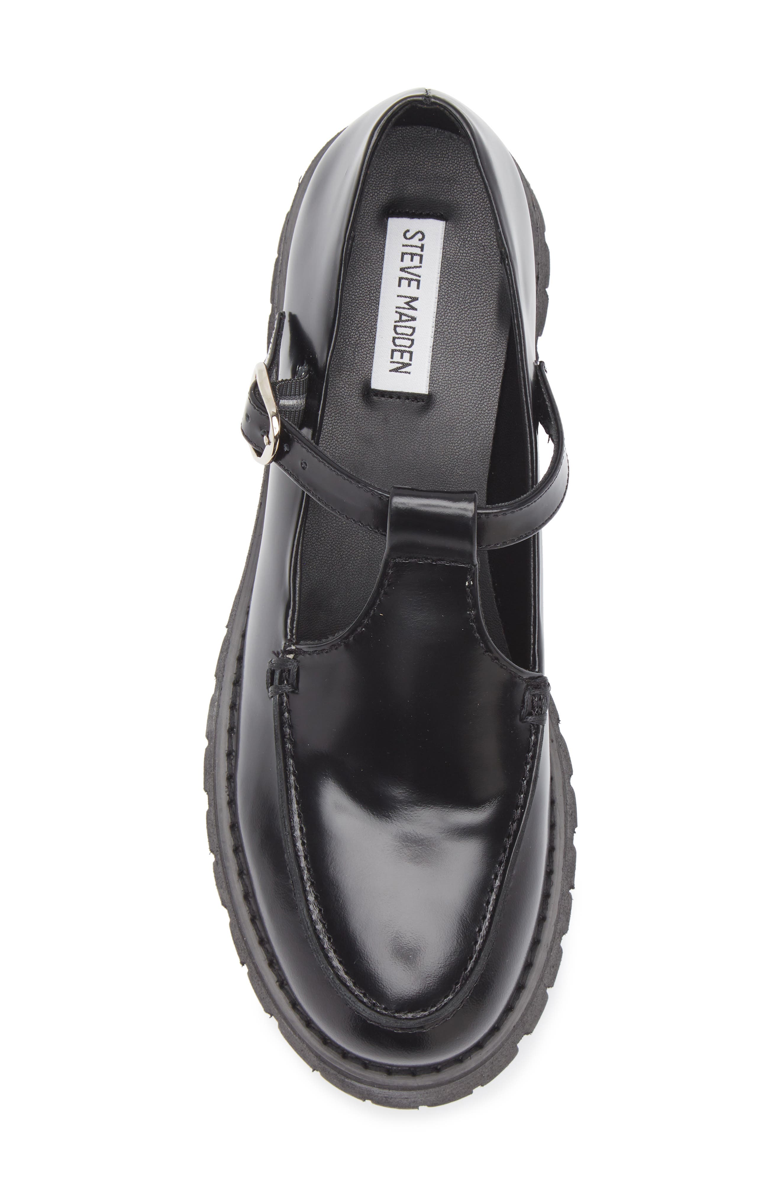 Steve Madden Leona Platform Mary Jane, Alternate, color, Black Leat