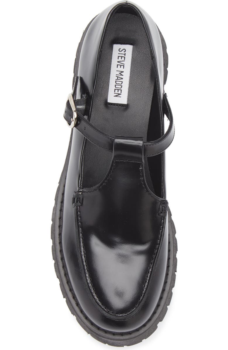 Steve Madden Leona Platform Mary Jane, Alternate, color, Black Leat