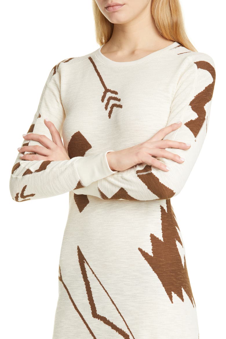 Long Sleeve Knit Midi Dress, Alternate, color, BEACON