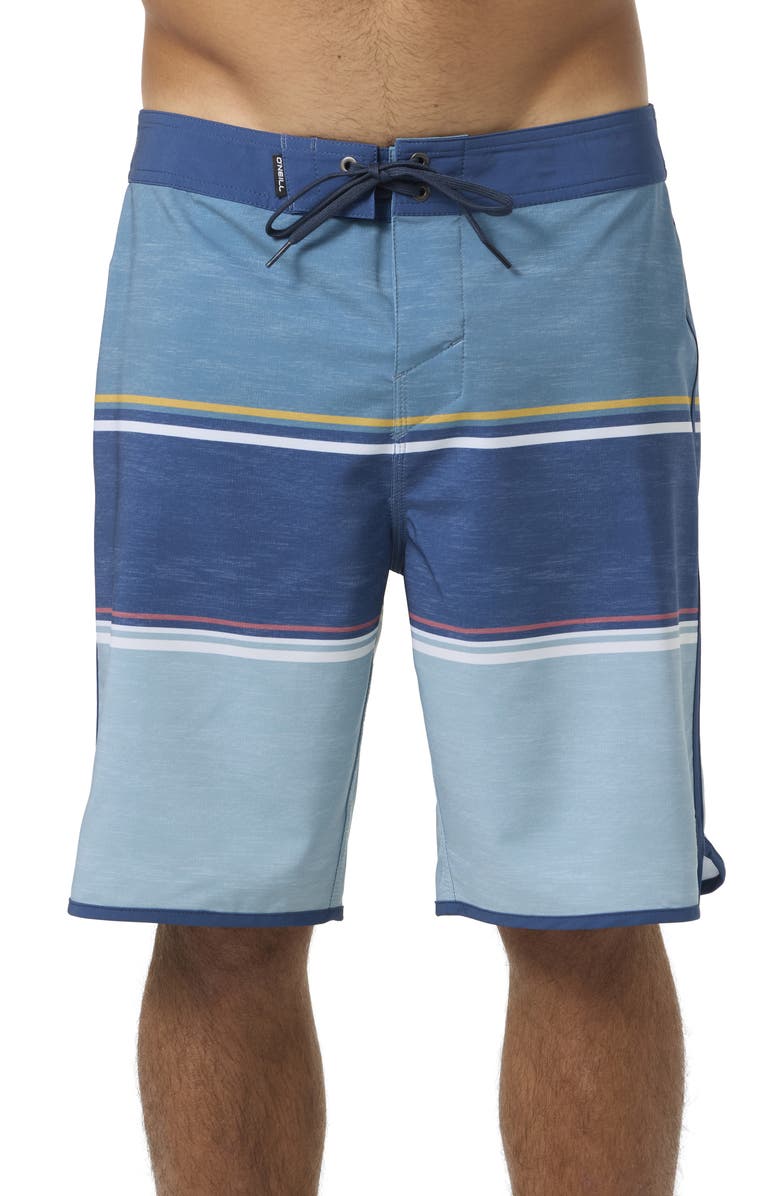 O'Neill Lennox Scallop Swim Trunks, Main, color, Aegean Blue