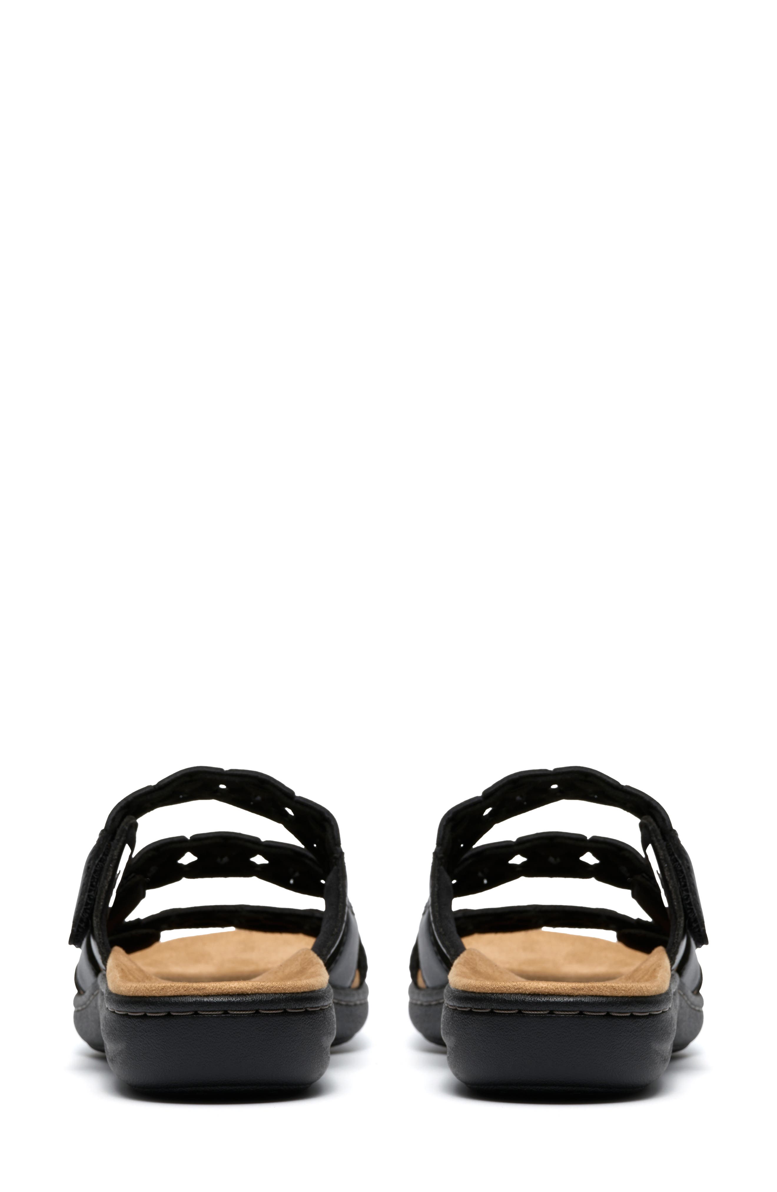 Clarks<sup>®</sup> Laurieann Emma Sandal - Wide Width Available, Alternate, color, Black Leather