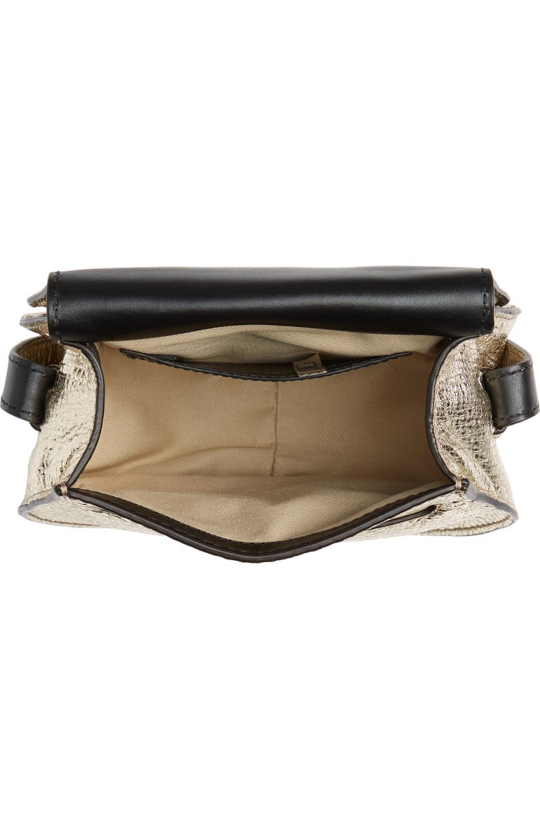 Chloé Mini Marcie Metallic Leather Crossbody Bag, Alternate, color,