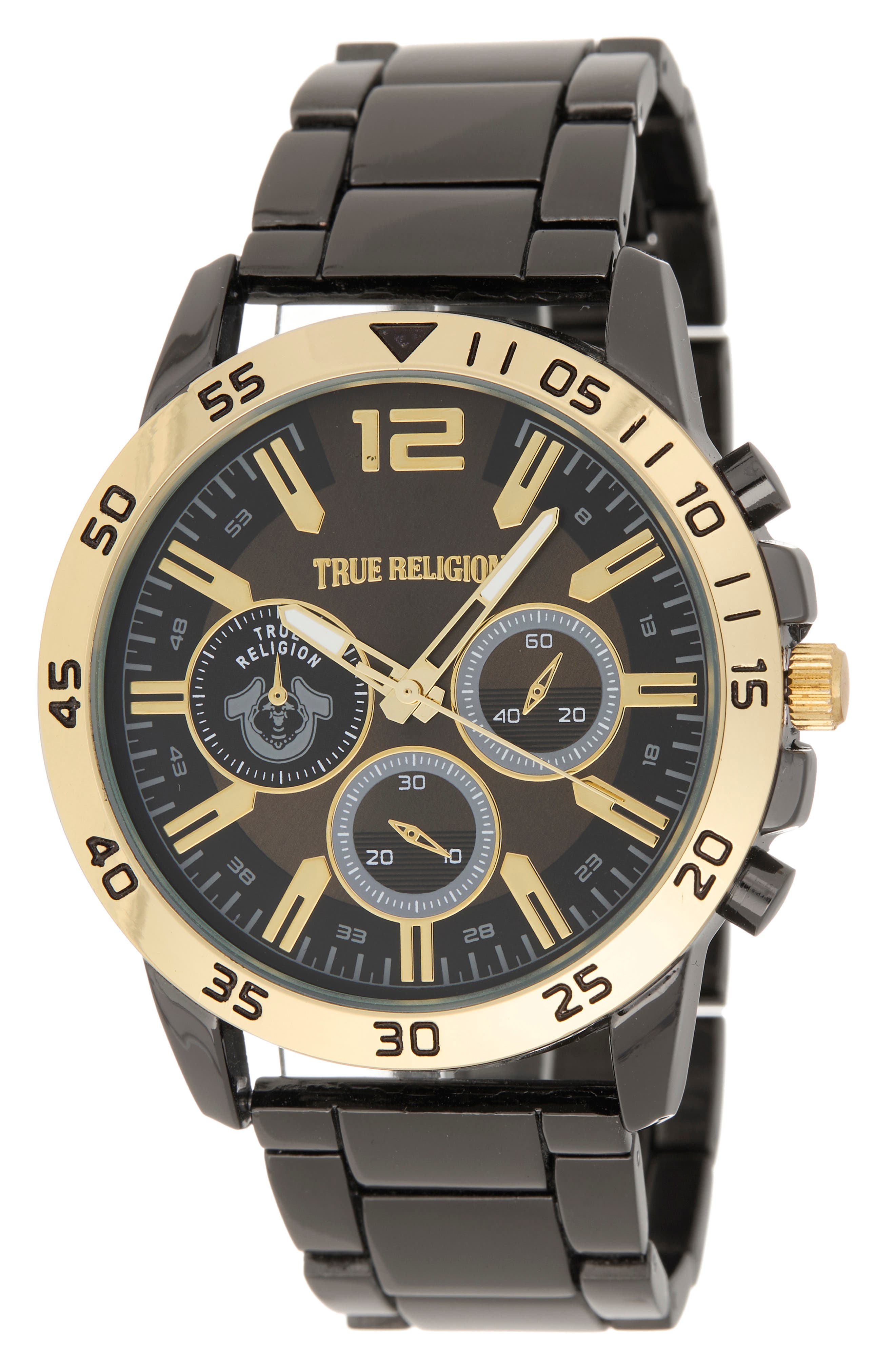True Religion Status Chronograph Bracelet Watch, 43mm