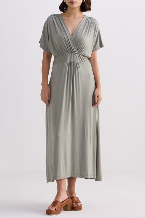 Flowy A-Line Maxi Dress with Side Slits